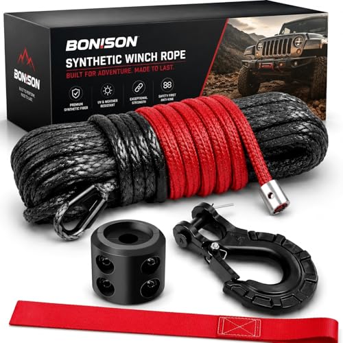 Bonison Synthetic Winch Rope Kit