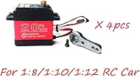 Vista 2 de Paquete de 4 DS3218 Digital RC Servo Motor 44.1 lbs Alto Torque Full Metal Gear Impermeable para Baja Coches Robot DIY 270°