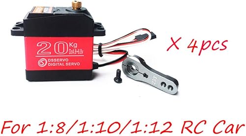 Miniatura 2 de Paquete de 4 DS3218 Digital RC Servo Motor 44.1 lbs Alto Torque Full Metal Gear Impermeable para Baja Coches Robot DIY 270°