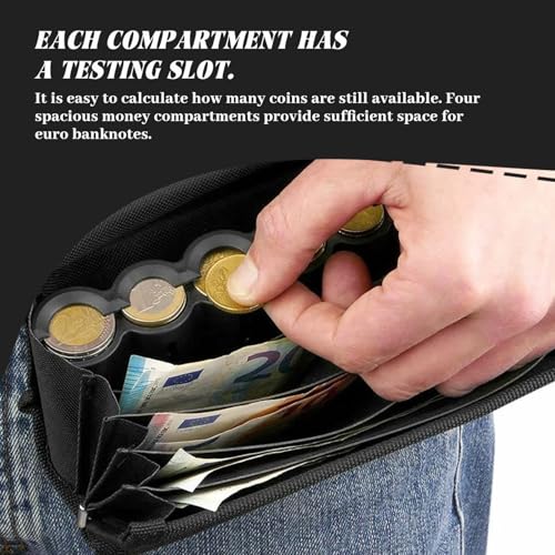 Riñonera para monedas y billetes con cinturón ajustable para camareras 5