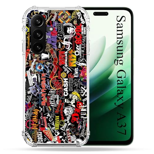 Coque Samsung Galaxy A37 5G antichoc avec motif de groupe rock