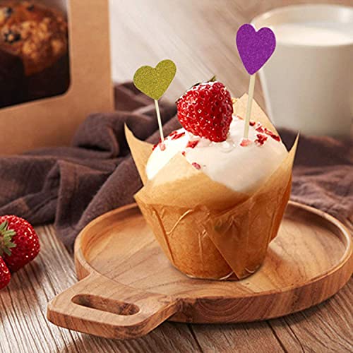 200Pcs Tulip Cupcake Liners Baking Paper Cups Holders Greaseproof Muffin Cases Wrappers For Wedding Birthday Party Baby Shower, Standard Size (Natural) #TOP5