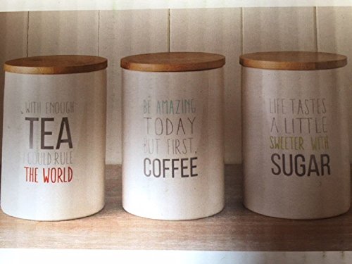 novelty tea coffee sugar canisters