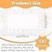 Svalor 100 Pieces Rectangle Paper Doilies, 7.5×12 Inch Doilies for Food, Disposable Lace Paper Doilies for Tables, Paper Placemats Bulk for Cakes Desserts Crafts (White)