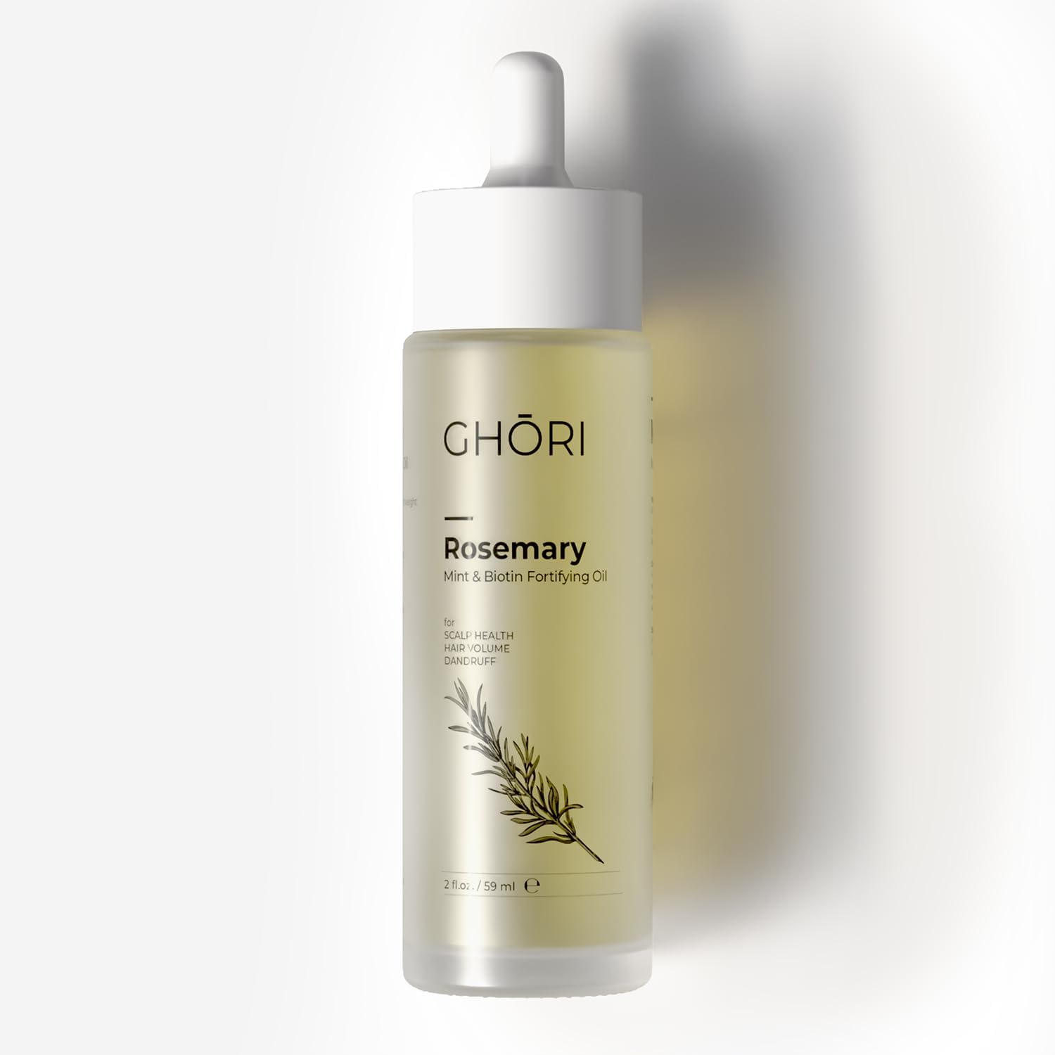Rosemary, Mint & Biotin Fortifying Hair Oil 59ml | Stimulates Hair Growth & Strengthens Follicles | Essential Oils for Healthy Scalp | Fast-Absorbing, Silicone-Free