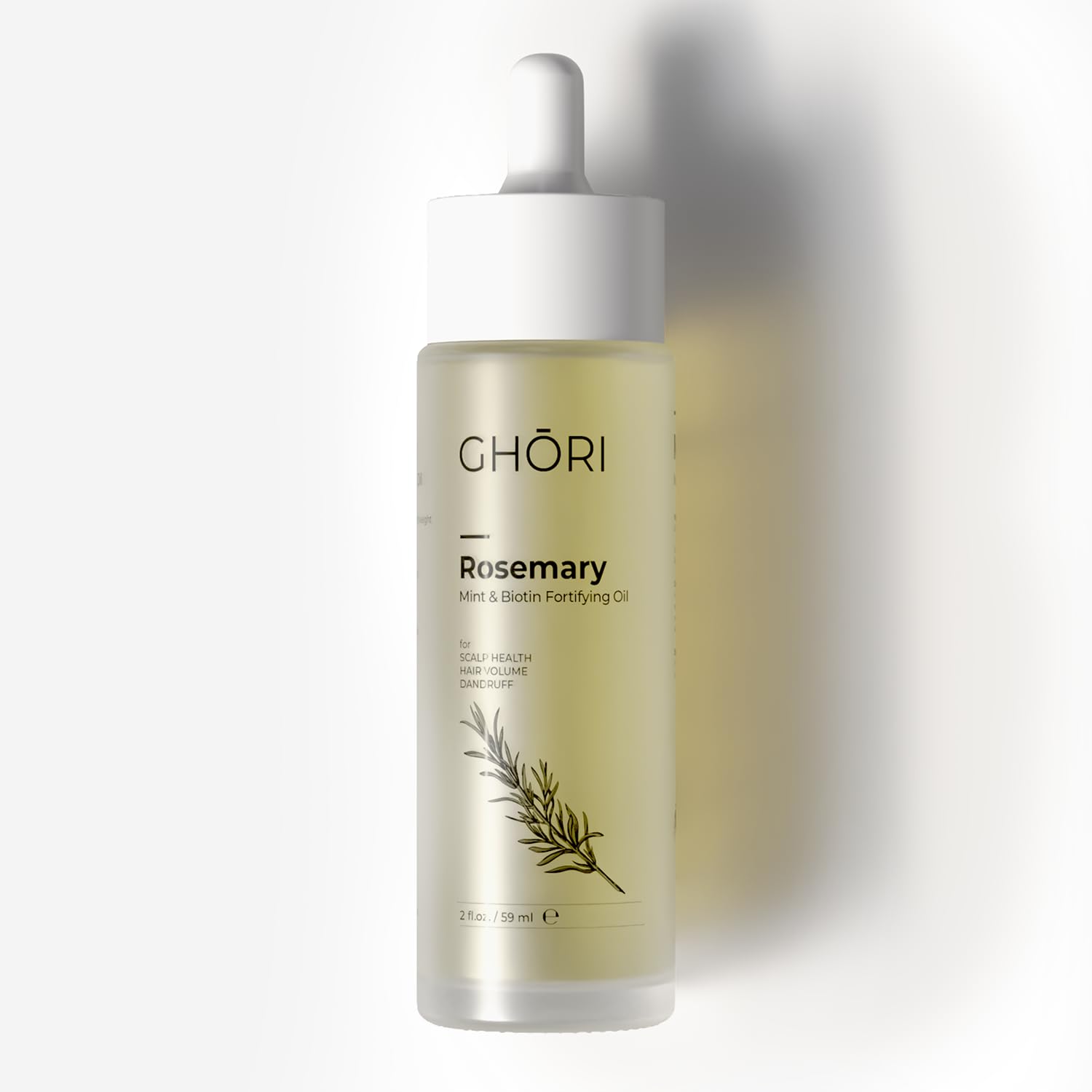 Rosemary, Mint & Biotin Fortifying Hair Oil | Stimulates Hair Growth & Strengthens Follicles| Essential Oils for Healthy Scalp | Fast-Absorbing, Clean, Lightweight Blend | 59 ml