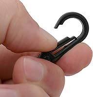 Vista 4 de BIKICOCO Perno de gatillo giratorio de 1/2 pulgada, gancho a presión, cierre de pinza de langosta, clip de resorte, extremo de junta tórica, negro