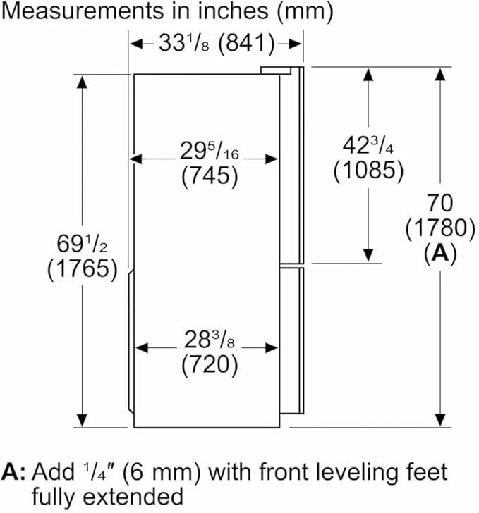 100 Series 3-Door Standard Depth Refrigerator with External ice and Water in Stainless Steel on Fridge.com