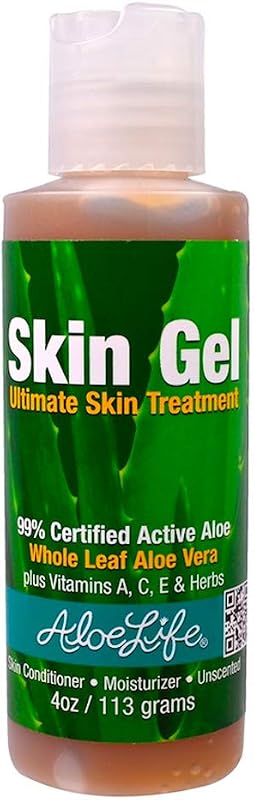 Aloe Life Gel para a Pele com Aloe Vera, Vitaminas C, A e E, Sem Fragrância, 113 g