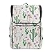 Produktbild Emoya Canvas Studenten-Rucksack Tropische Kakteen Pflanzen Llamas Blumen Büchertasche für Mädchen Jungen Schultasche