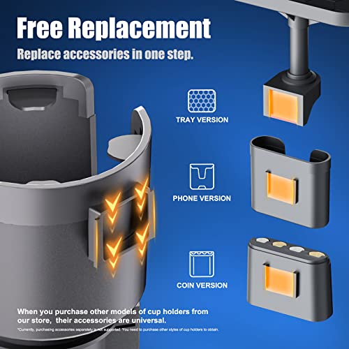 Cup Holder Tray For Car Cup Holder Expander For Car Drink Holders Compatible With Yeti 20/26/30 Oz Hydro Flasks 32/40 Oz Detachable Tray Table #TOP3