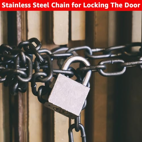 WOPPLXY Kette Schwarz, 6m 6mm Ketten Langgliedrig Lastlager Kette, Sicherheitskette zum Aufhängen von Zäunen, Schaukelkette, Ketten Hängesessel, Lampenkette, Garagentore