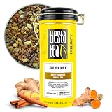 Tiesta Tea - Golden Milk, Loose Leaf, Sweet Turmeric Herbal Brew, Non-Caffeinated Herbal Blend, Makes Hot or Iced Up to 40-50 Cups, 6oz Refillable Tin