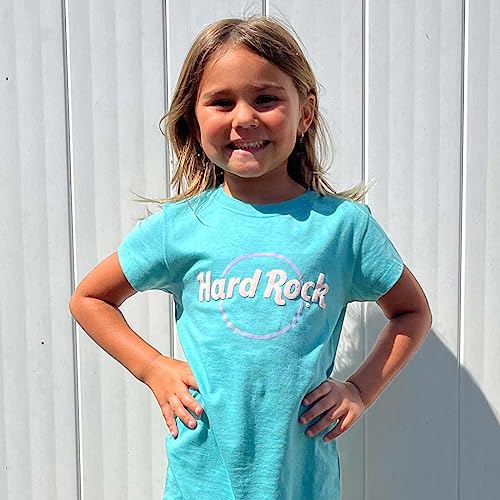 Hard Rock Youth Kids Girls Pop of Color Tee in Light Aqua3