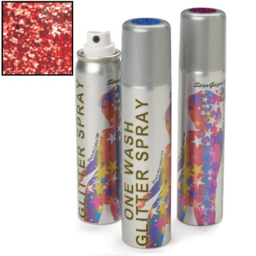 Lacca colorata Glitter Hair Spray Red 75 ml-SGS116...