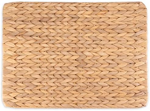 Decorasian Zestaw podkładek na stół z hiacyntu wodnego  rattan, 4 sztuki, zmywalne, 43 cm x 32 cm, prostokątne podkładki