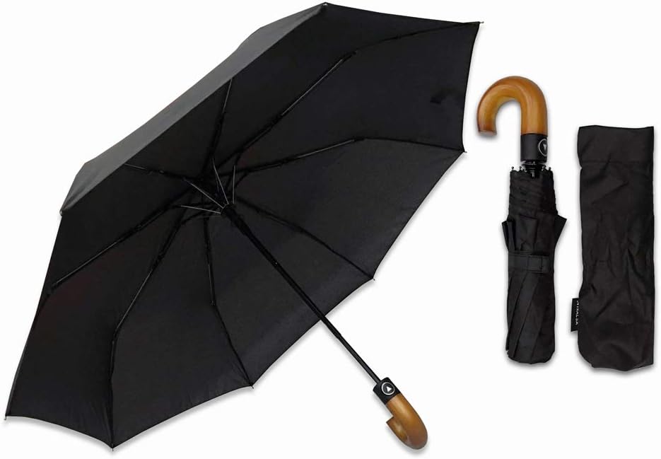 Inalsa Folding Umbrella Aut Gentleman Traditional Unisex Adult, unisex-adult