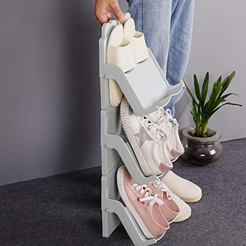 Meuble chaussures plastique bleu pour organiser les petits espaces - 6