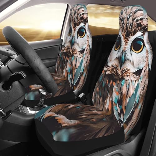 Housse de siège de voiture lavable motif hibou lot de 2 housses douces protection universelle