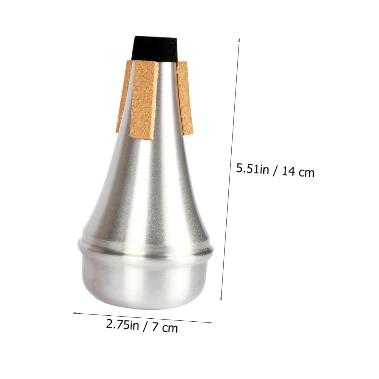 LIFKOME Straight Mute Trumpet Mute for Brass-wind Instrument Aluminum Trumpet Muffler
