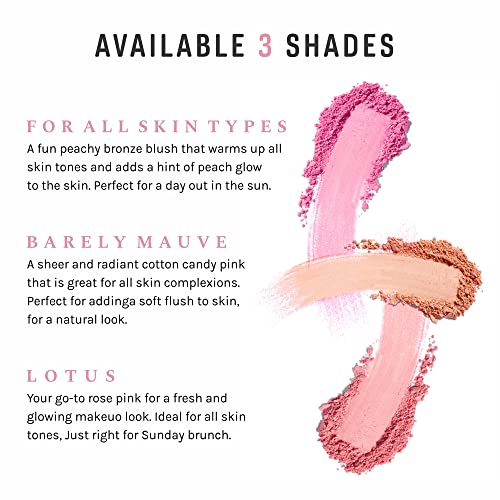 Chica Beauty Blush Powder Makeup For Cheeks Glow, Long Lasting Skin Perfecting, Minimizes Pores, Lightweight Natural Looking Color – Paraben, Phthalate And Sulfate Free, All Skin Types - Lotus Shade #TOP1