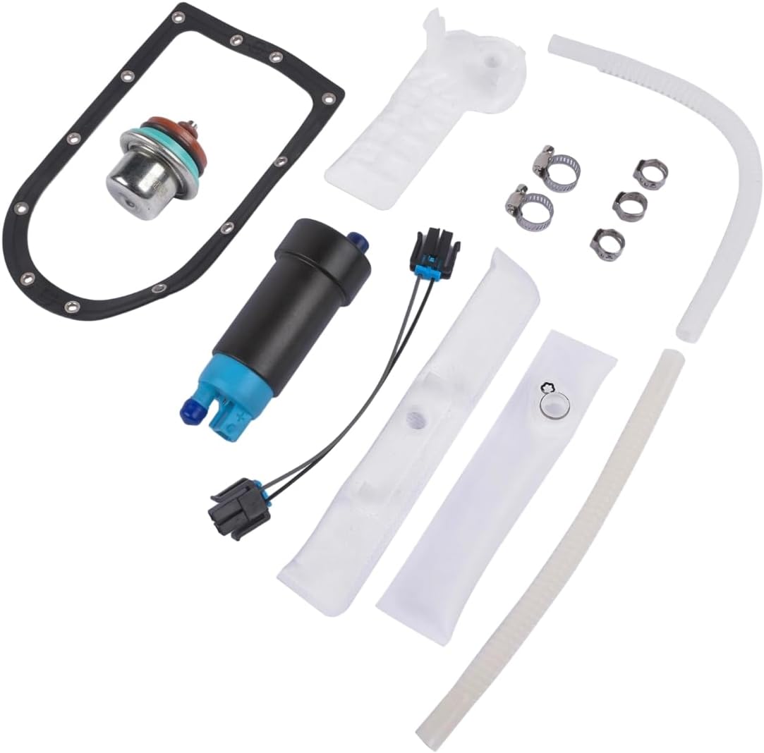 In-Tank Fuel Pump With Regulator Tank Seal Strainer Compatible with Harley-Davidson Dyna Fat Bob Super Glide Custom 75218-04D 75146-06 62111-04 47-2011 AP02