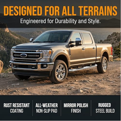 Barra lateral negra 3" para Ford F150/F250LD Super Cab miniatura 2