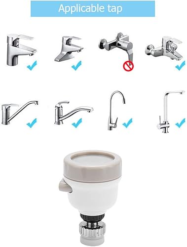 Miniatura 4 de Cabezal giratorio para grifo de cocina, grifo giratorio de 360 grados, boquilla de filtro de salpicaduras con 3 modos de ajuste para cocina, grifo