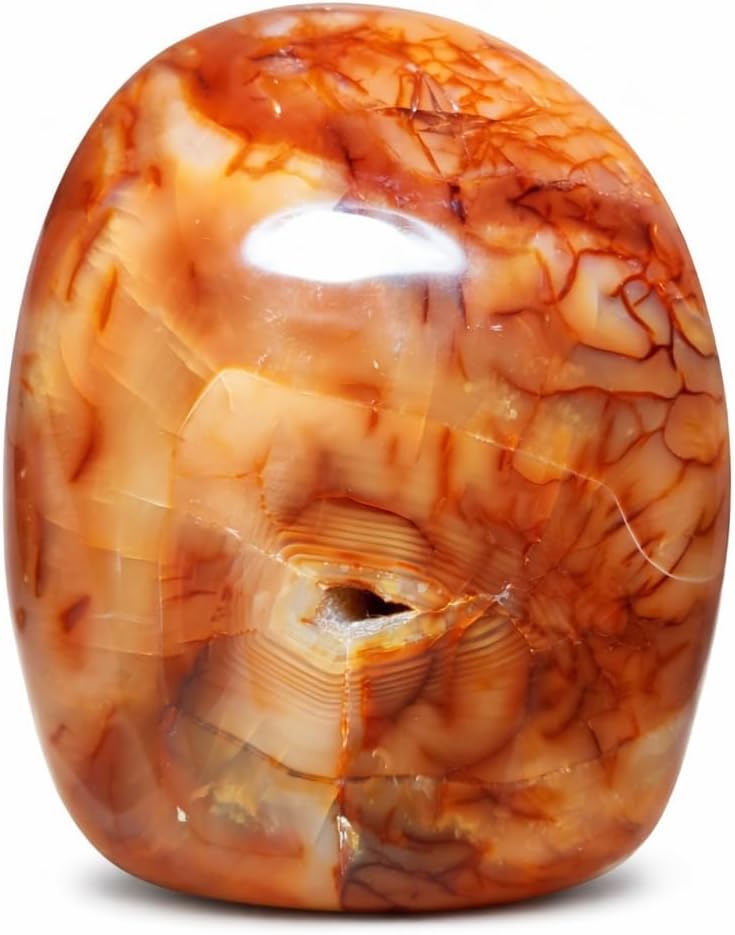 Polished Carnelian Agate Freeform: Fiery Energy Stone