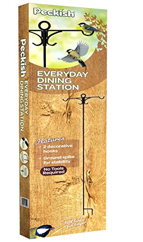 Image of Peckish 60051217 Everyday Dining Bird Feeder Station-Black, 6 x 20 x 80 cm
