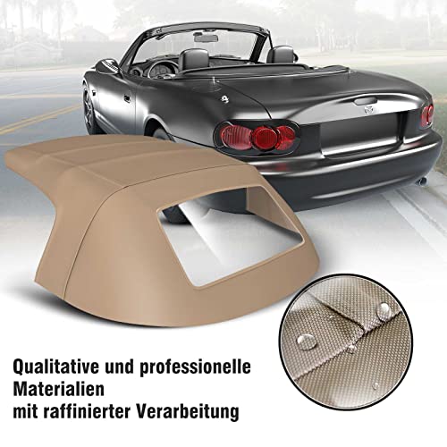 Frankberg Cabrioverdeck Softtop Verdeckbezug Braun für MX-5 I NA MX-5 II NB 1.6L 1.8L 1989-2005 MA1100339902