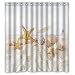 Unique and Generic Star fish sea shell beach Shower Curtain Custom Printed Waterproof fabric Polyester Bath Curtain 66"(w) x 72"(h) Inches-Bathroom Decor Shower Curtain