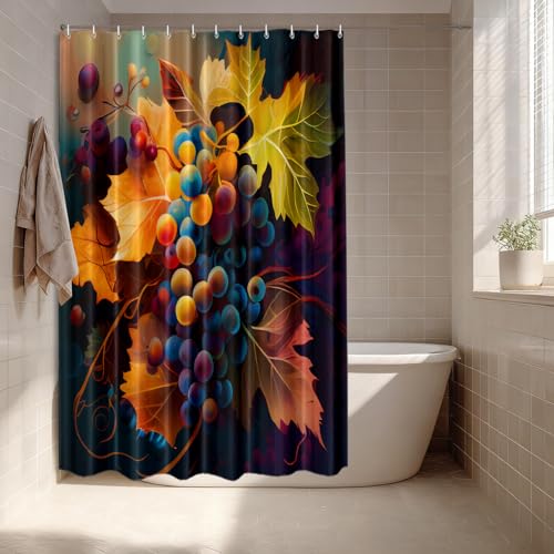 Rideau de douche pour baignoire Batmerry décoratif et étanche en polyester - 5