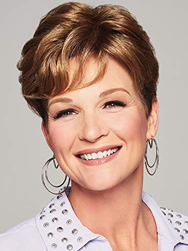 Lyric Top Piece Color R10 CHESTNUT - 5" Short Curly Hair Topper Vibralite Synthetic Head Addition Clip Updo Crowne Thinning Bundle MaxWigs Hairloss Booklet