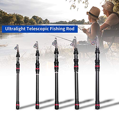 Anself Blusea Vara De Pesca Super Leve Telescópica De Carbono Mar Vara De Pesca Vara De Pesca Tackle