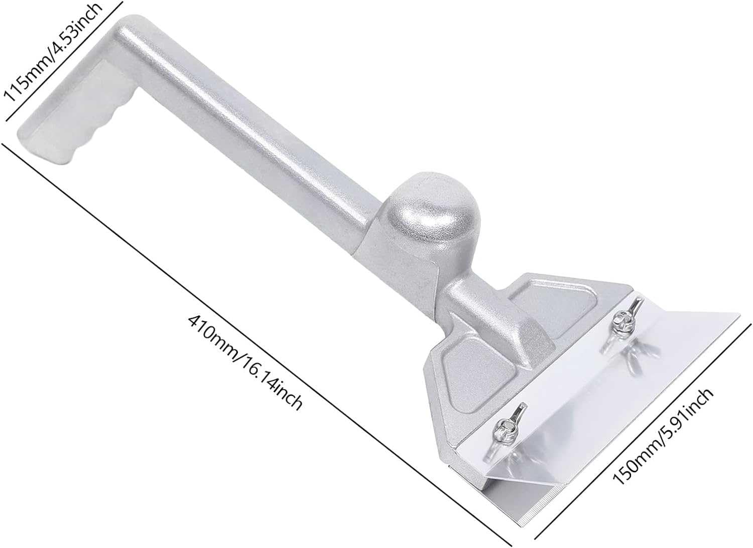 Raschietto per griglia con 4 lame, in acciaio inox, resistente, strumento per barbecue per campeggio, piastre, forno per pizza e pulizia barbecue, accessorio essenziale da cucina con manico