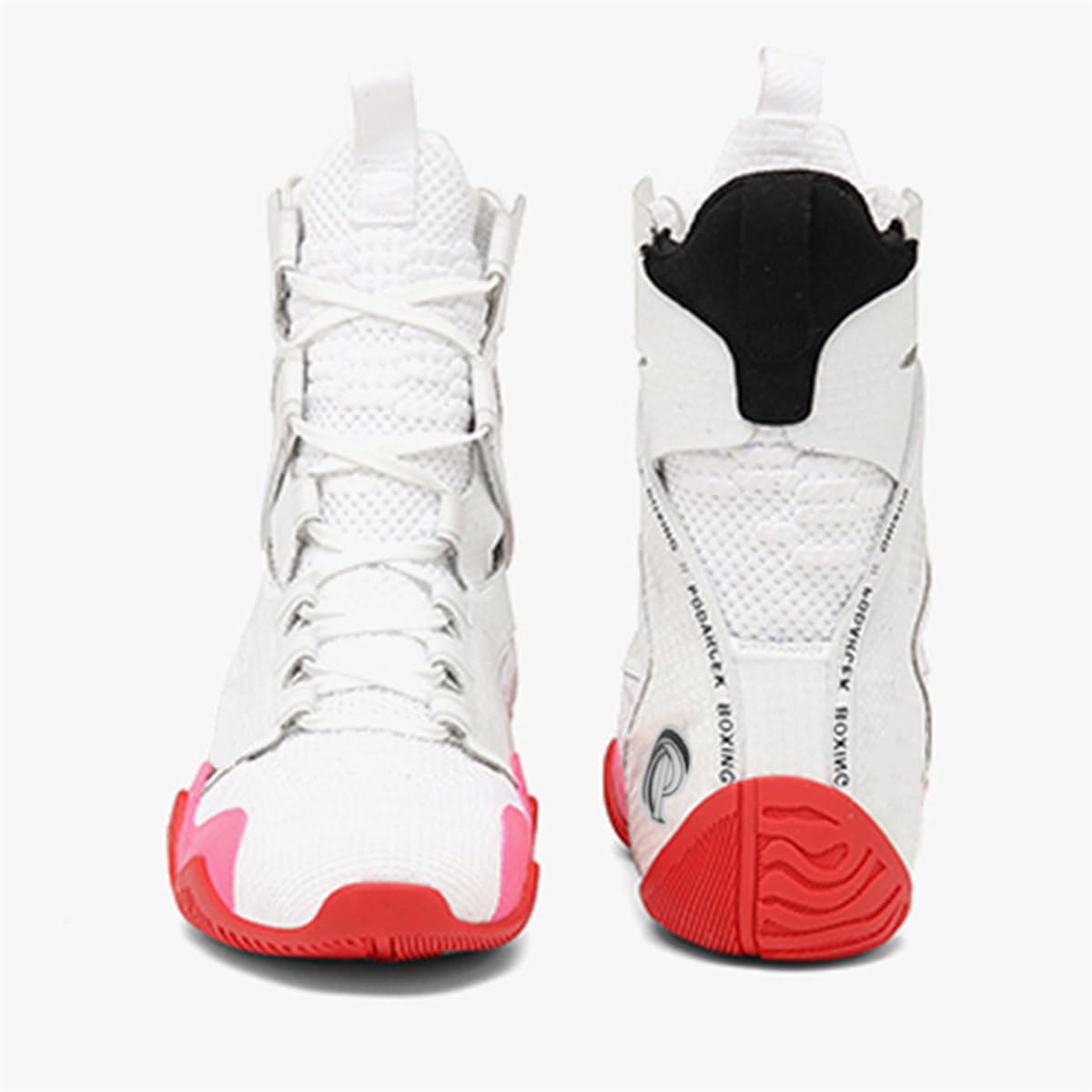 Scarpe da Boxe Alte per Il Wrestling da Uomo Kickboxing Boxer Trainer Sneakers da Bodybuilding Traspiranti per Fitness Atletico