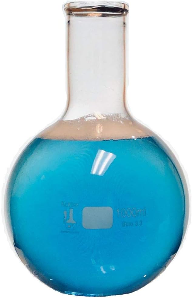 1000ml Boiling Flask, 3.3 Boro. Glass, Flat Bottom, Karter Scientific 250C2 (Pack 8)