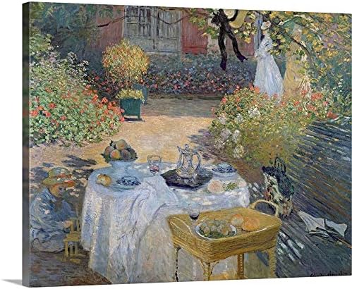 The Luncheon Monet's Garden at Canvas Wall Art Print, Food Artwork