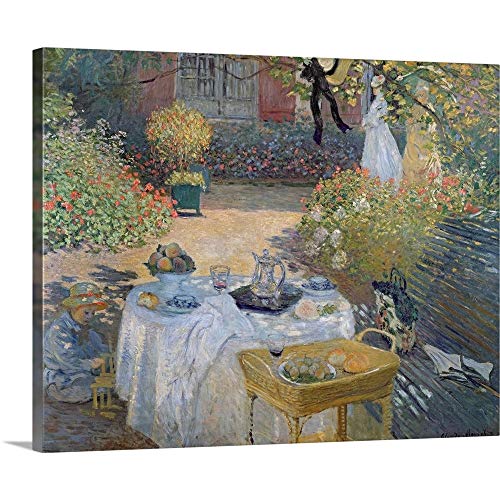 The Luncheon Monet's Garden At Canvas Wall Art Print, Food Artwork #TOP24