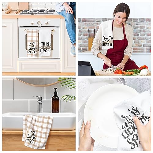 R HORSE 5Pcs Funny Kitchen Dish Towel Set Absorbent Quick Dry Cloth Dish Tea Towels Reusable Bar Hand Dishcloths Decor for Bathroom Kitchen Home Supplies - Image 6