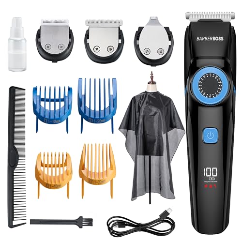 BarberBoss Professional 3-1 tondeuse à cheveux, barbe et détails, kit de toilettage pour hommes...
