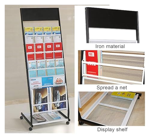 Présentoir à brochures au sol anti-encombrement pour rangement de documents - 3