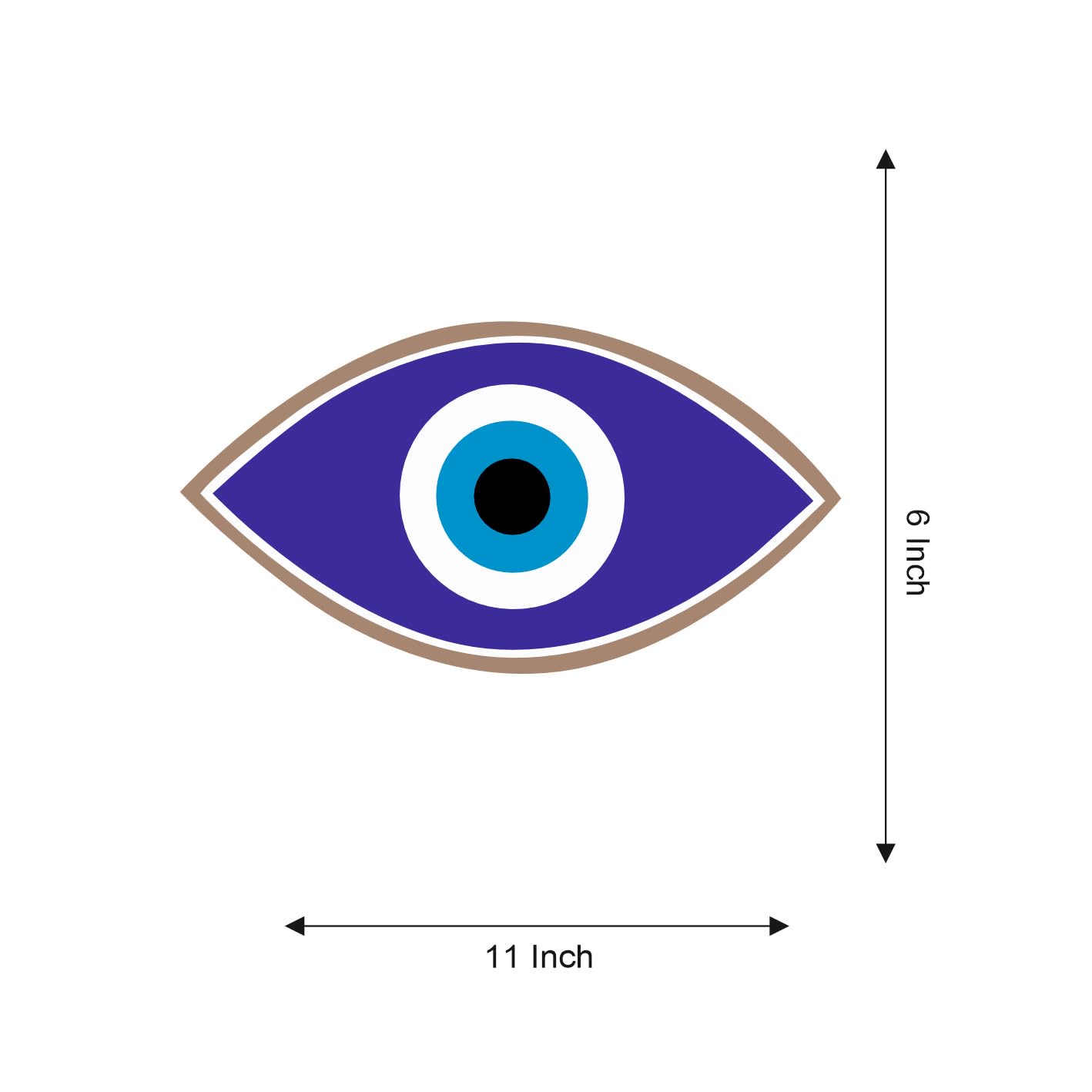 Nupur Studios “Blue Evil Eye” ready to hang wooden artwork for Home decor/Positive Vibes/Evil Eye/Handmade/Wall Art/Offices/Diwali Decoration/Good Luck Charm/Nazar Protection 2