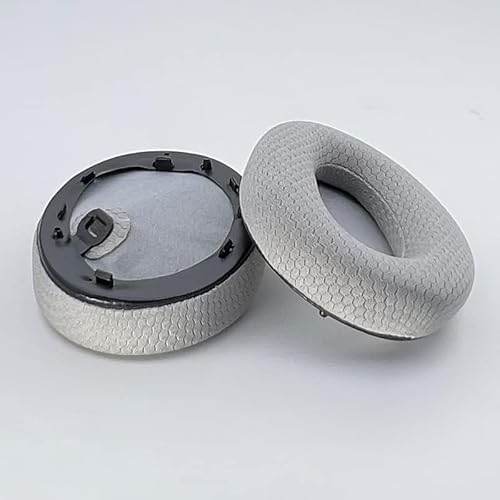 XBERSTAR イヤーパッド イヤークッション 交換パッド、Sony WH-1000XM4 ヘッドセット用 ヘッドホンパッド 互換性 パッド ソフトレザー メモリーフォーム (サッカーネット生地 グレー)