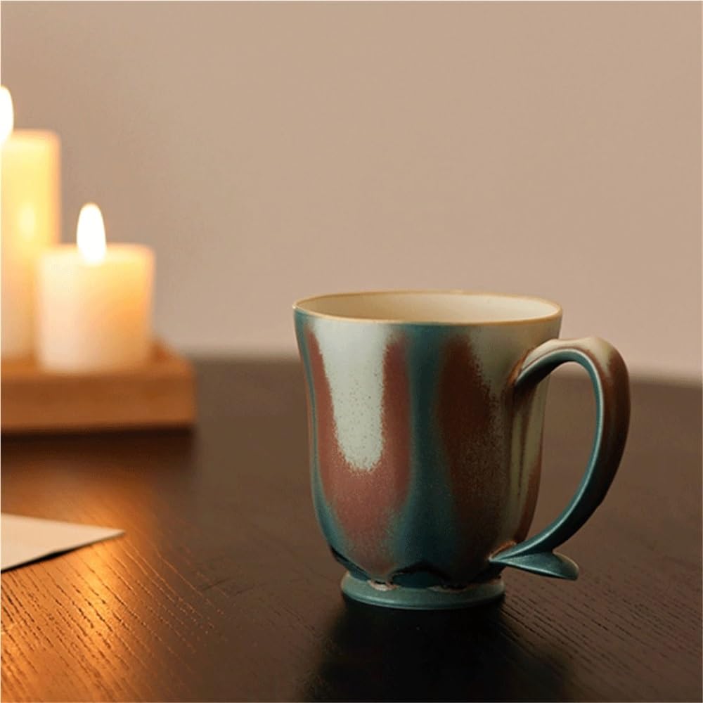 Tazas 1 Juego de Tazas café Azules, Capacidad 10.15 oz, Taza cerámica esmaltada Color for Uso Personal o Oficina Tazas de Café