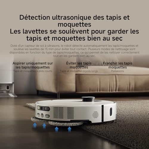 XIAOMI 5 Aspirateur Robot, 20000 Pa, Navigation dToF Rétractable
