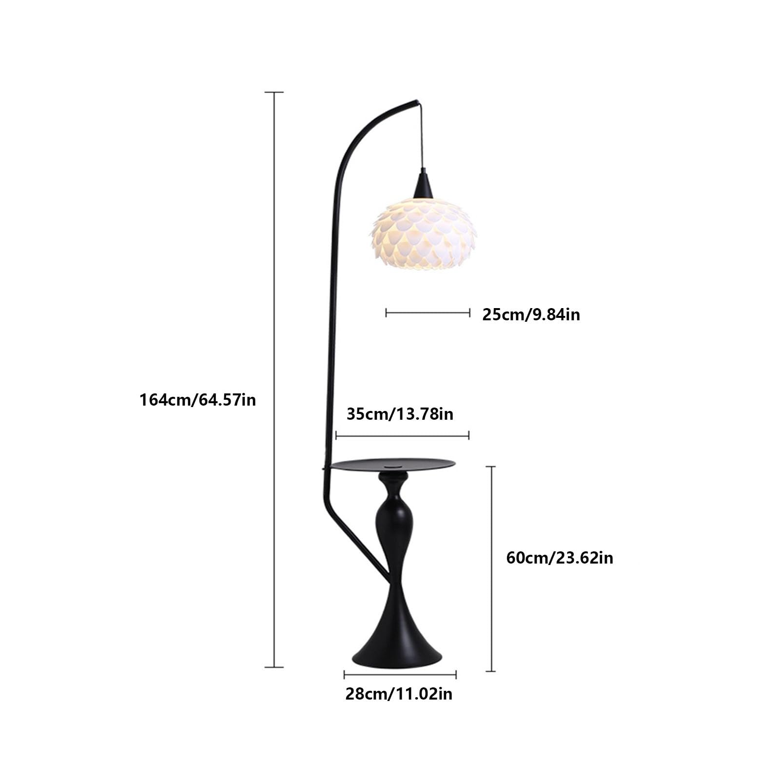 Wohnzimmer Stehlampe* Stehlampe, Schreibtischlampe, Stehlampe, Stehlampe mit Tisch, Beistelltisch-Stehlampe mit Holzende, moderner Regal-Beistelltisch for Schlafzimmer, Wohnzimmer, Büro-Stehlampe, Tis