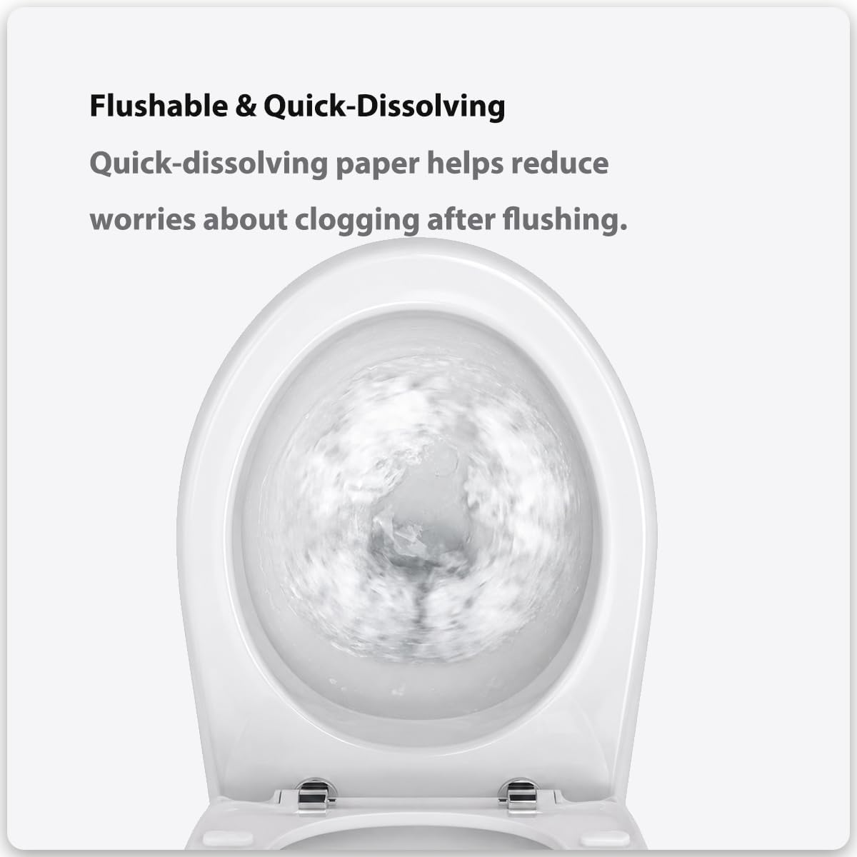 Flushable Toilet Seat Covers Half-Fold, modunful F6 Refills R6425