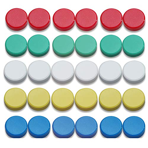 30 piezas imanes redondos de 0.8 pulg. para oficina miniatura 1